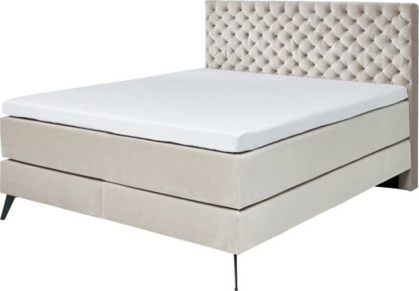 Béžová boxspring postel 180x200 cm La